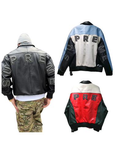 27883434 Studded Leather Jacket 3 colors