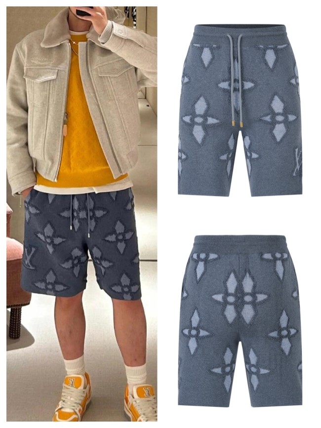 1:1 quality version 27922073 Convex appliqué knit shorts