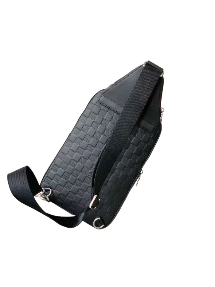 1:1 quality version 27947603 Checkerboard chest bag Shoulder bag