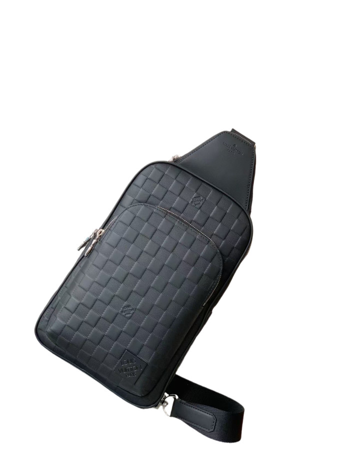 1:1 quality version 27947603 Checkerboard chest bag Shoulder bag