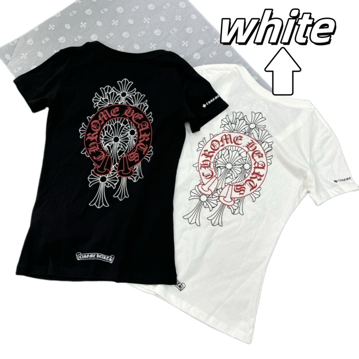 1:1 quality version 27958595 Red Horseshoe Print V-Neck Tee for girls 2 colors