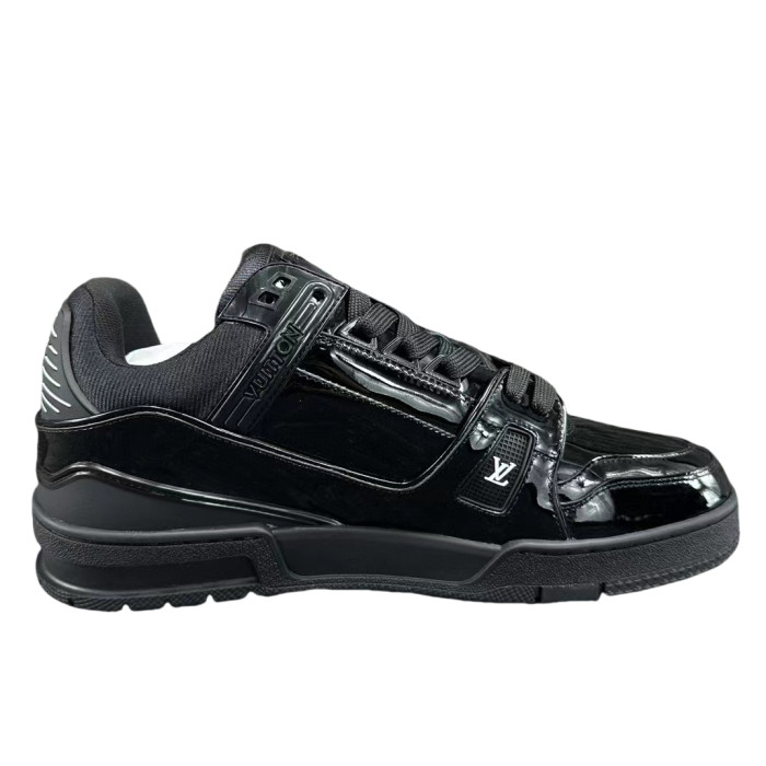 1:1 quality version 27963008 Black Glossy Lace-Up Shoes