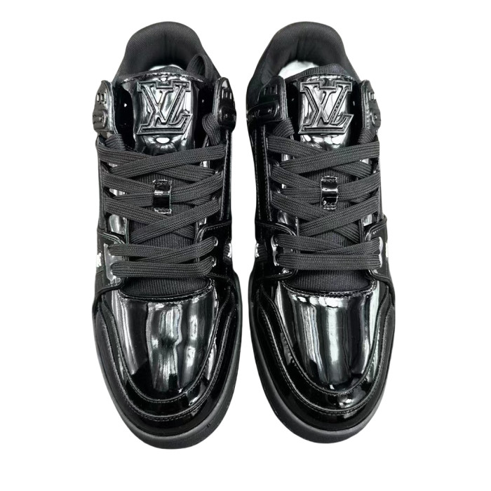 1:1 quality version 27963008 Black Glossy Lace-Up Shoes
