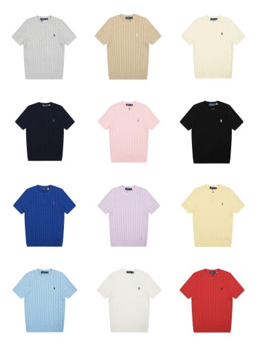 27971173 Embroidered Logo Knit T-shirt 12 colors for girls