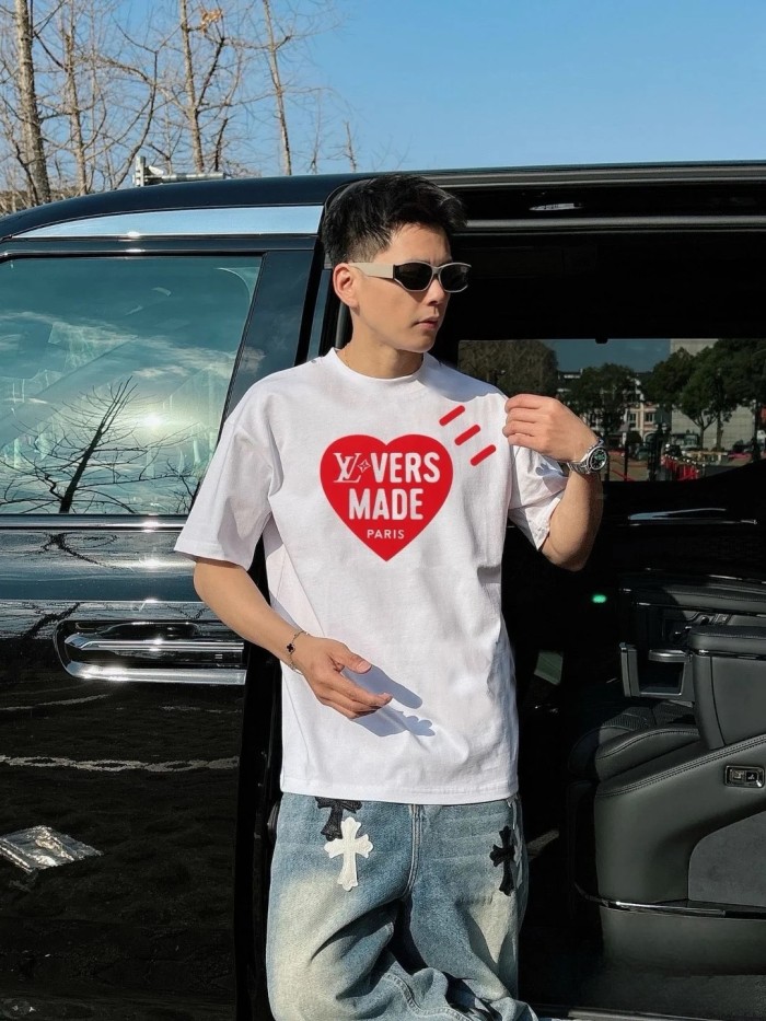 1:1 quality version 27975220 Red Heart Cartoon Head Printed tee