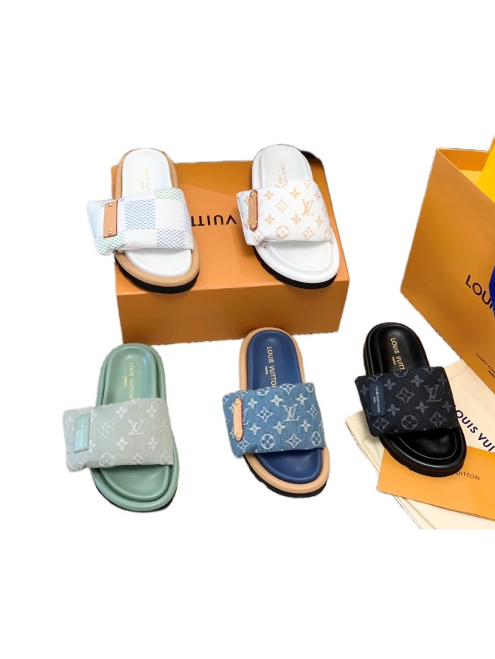 1:1 quality version 27984727 Down Velcro Sandals 5 colors
