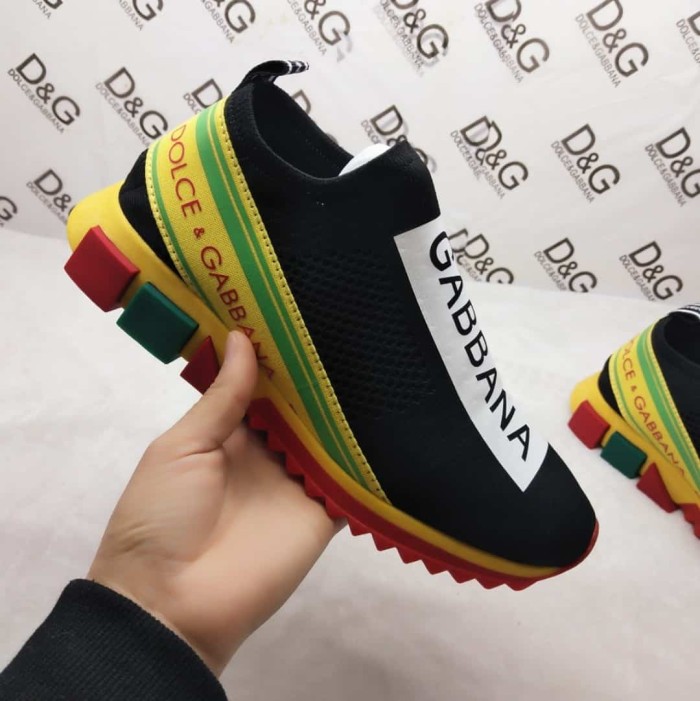 DOLCE    G@BB@N@ STRETCH MESH SORRENTO SNEAKERS WITH LOGO   DG47