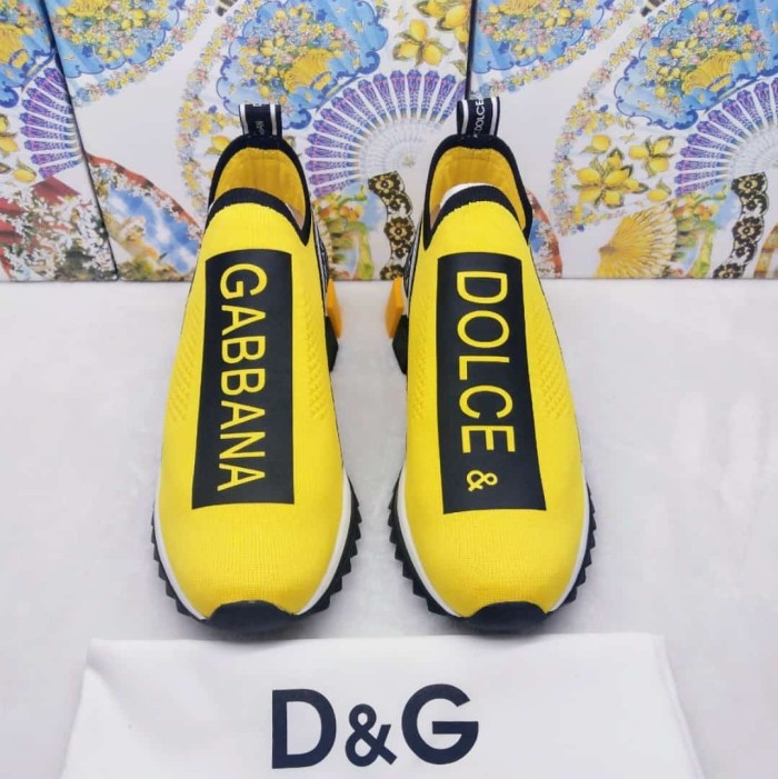 DOLCE    G@BB@N@ STRETCH MESH SORRENTO SNEAKERS WITH LOGO   DG48