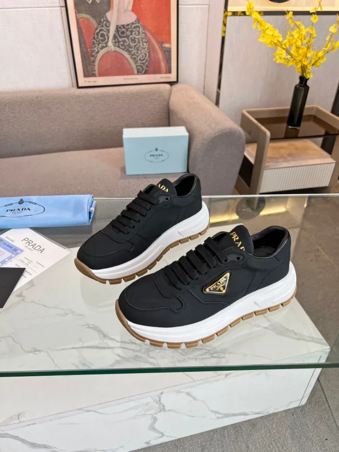 PRAX 01 DELAV SUEDE AND RE-NYLON SNEAKERS   PRD047