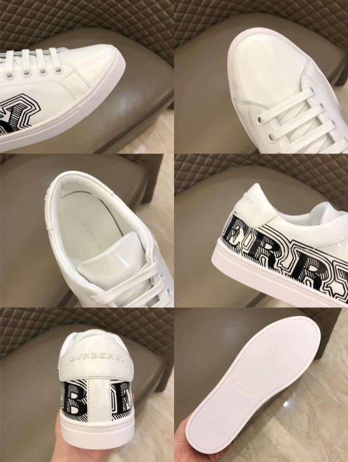 BURB5RRY LEATHER SNEAKERS   BBR8