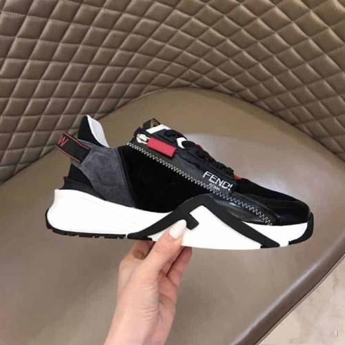 FEND1 CHUNKY LACE-UP TRAINERS BLACK   FD19