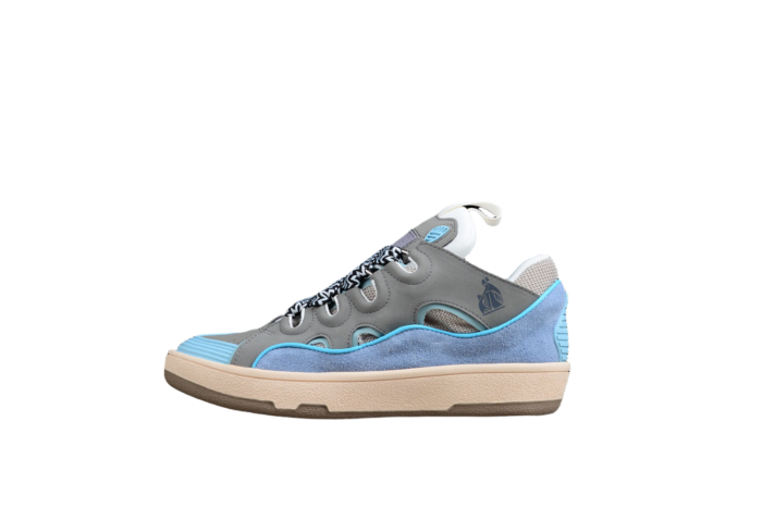L@nvin Grey and Blue Sneakers