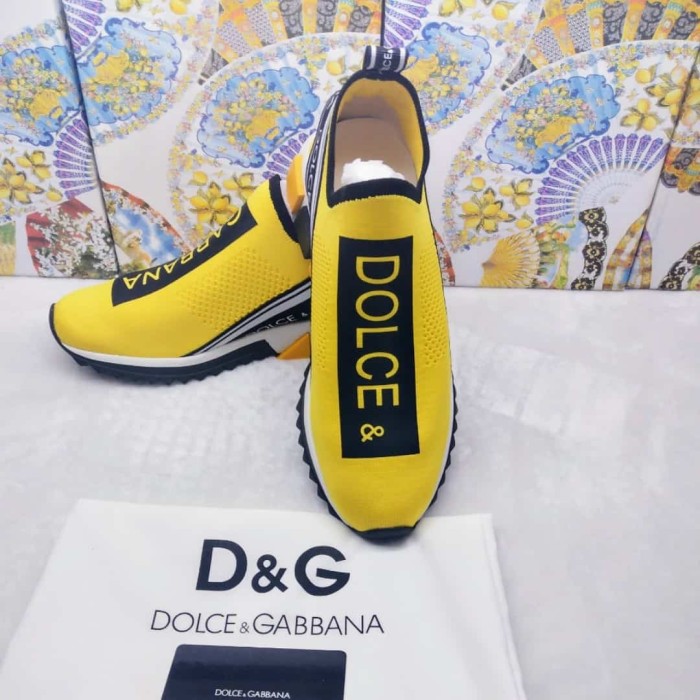 DOLCE    G@BB@N@ STRETCH MESH SORRENTO SNEAKERS WITH LOGO   DG48