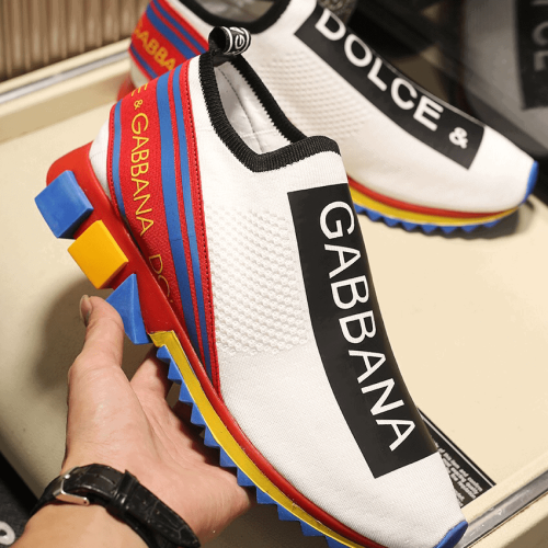 DOLCE    G@BB@N@ STRETCH MESH SORRENTO SNEAKERS WITH LOGO   DG45