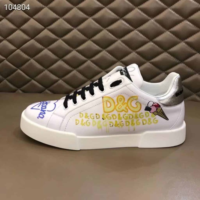 DOLCE    G@BB@N@ PORTOFINO SNEAKERS IN PRINTED NAPPA CALFSKIN   DG6