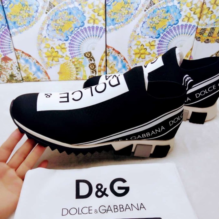 DOLCE    G@BB@N@ STRETCH MESH SORRENTO SNEAKERS WITH LOGO   DG46