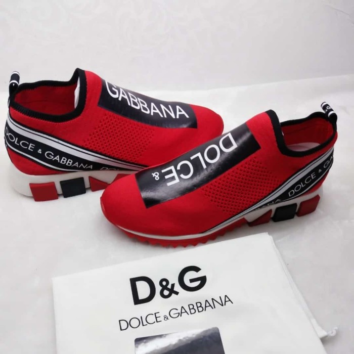 DOLCE    G@BB@N@ STRETCH MESH SORRENTO SNEAKERS WITH LOGO   DG049