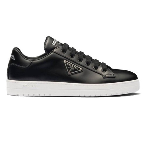 PR@DA@ DOWNTOWN BRUSHED LEATHER SNEAKERS   PRD036