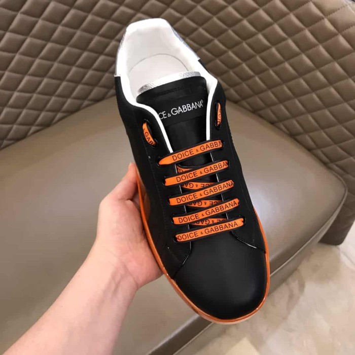 DOLCE    G@BB@N@ PORTOFINO MELT SNEAKERS IN PRINTED NAPPA CALFSKIN   DG18