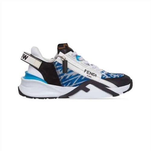 FEND1 FLOW LIGHT BLUE NYLON LOW TOPS SNEAKERS   FD02