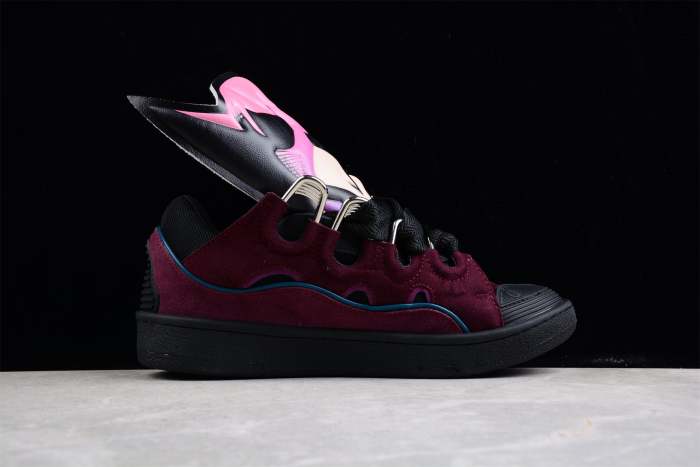 L@nvin Burgundy Suede Sneakers