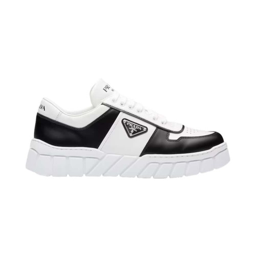 PR@DA@ LEATHER SNEAKERS   PRD032