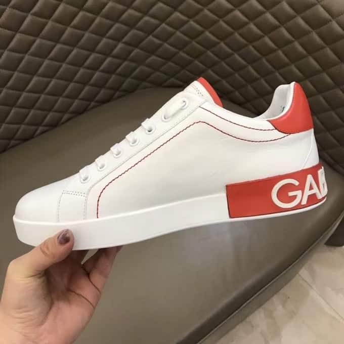 DOLCE    G@BB@N@ CALFSKIN NAPPA PORTOFINO SNEAKERS   DG14