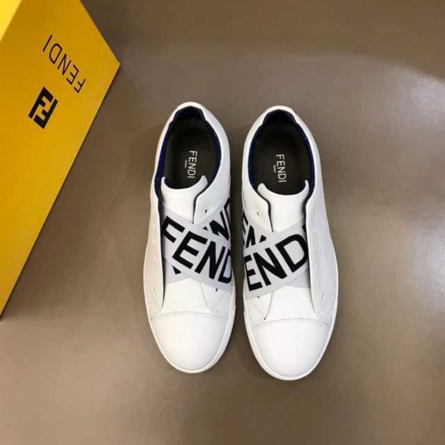 FEND1 LOGO-STRAP LOW-TOP SNEAKERS   FD11