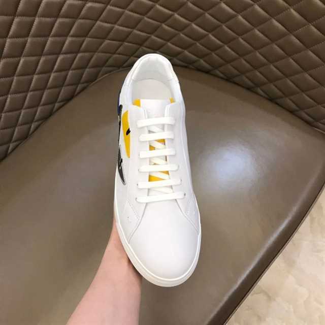 FEND1 MONSTER EYES LOW-TOP TRAINERS SNEAKERS IN WHITE   FD06