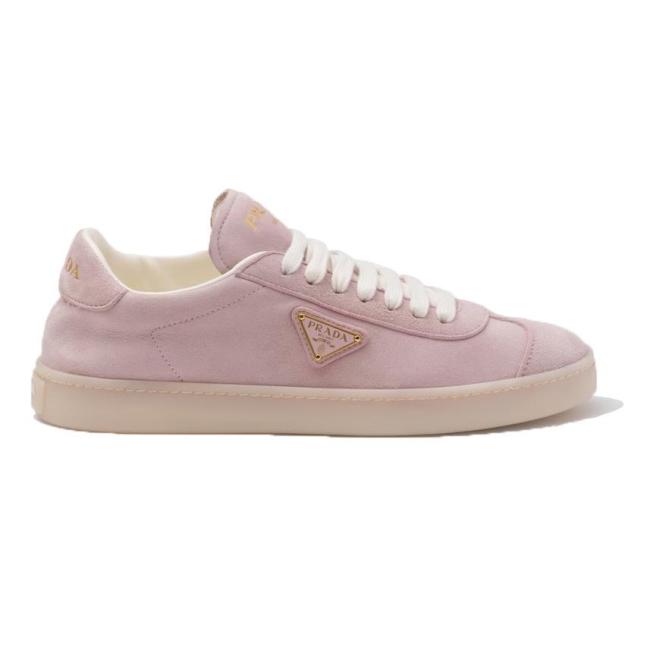 PR@DA@ SUEDE SNEAKERS ALABASTER PINK   PRD081