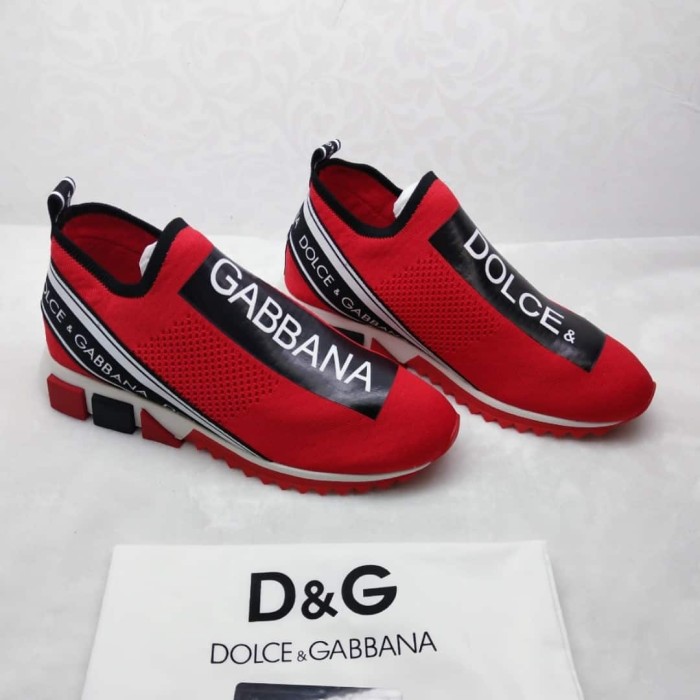 DOLCE    G@BB@N@ STRETCH MESH SORRENTO SNEAKERS WITH LOGO   DG049