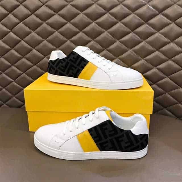 FEND1 FF LOGO PRINT LOW-TOP SNEAKERS   FD17