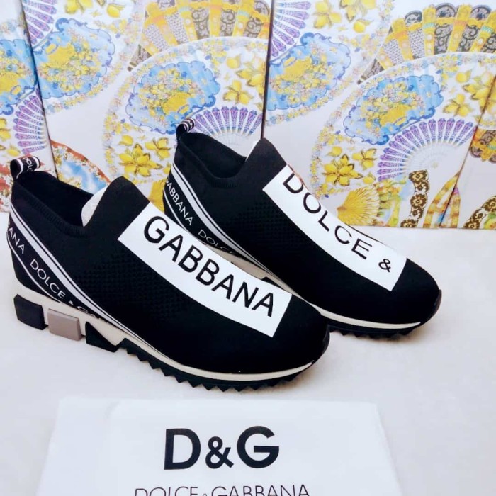 DOLCE    G@BB@N@ STRETCH MESH SORRENTO SNEAKERS WITH LOGO   DG46