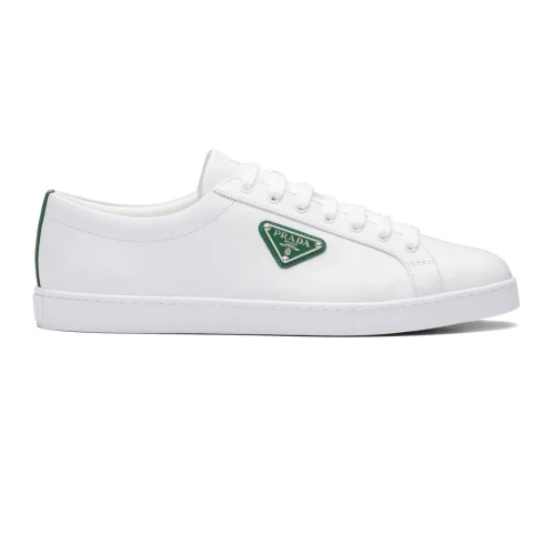 PR@DA@ BRUSHED LEATHER SNEAKERS   PRD042