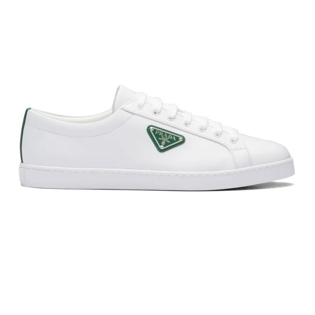 PR@DA@ BRUSHED LEATHER SNEAKERS   PRD042