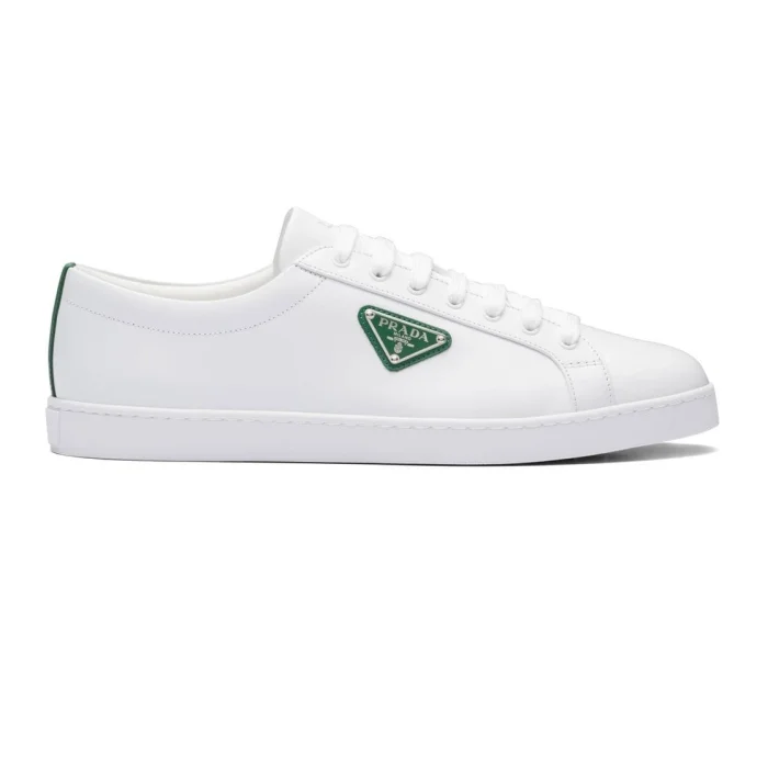 PR@DA@ BRUSHED LEATHER SNEAKERS   PRD042