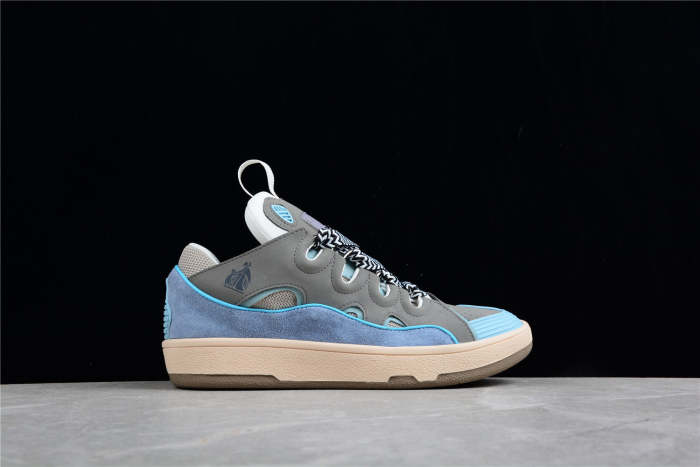 L@nvin Grey and Blue Sneakers