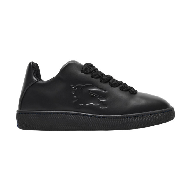 BURB5RRY BOX LOGO-DEBOSSED LEATHER SNEAKERS   BBR097