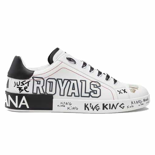 DOLCE    G@BB@N@ PORTOFINO SNEAKERS IN PRINTED NAPPA CALFSKIN   DG12