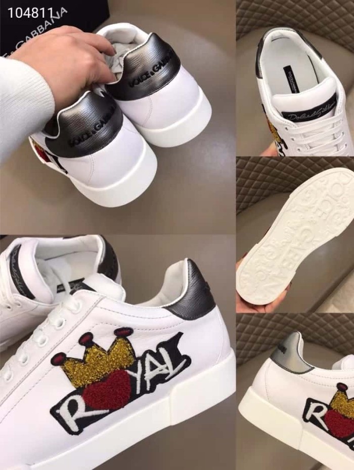 DOLCE    G@BB@N@ ROYAL PATCH SNEAKERS   DG4
