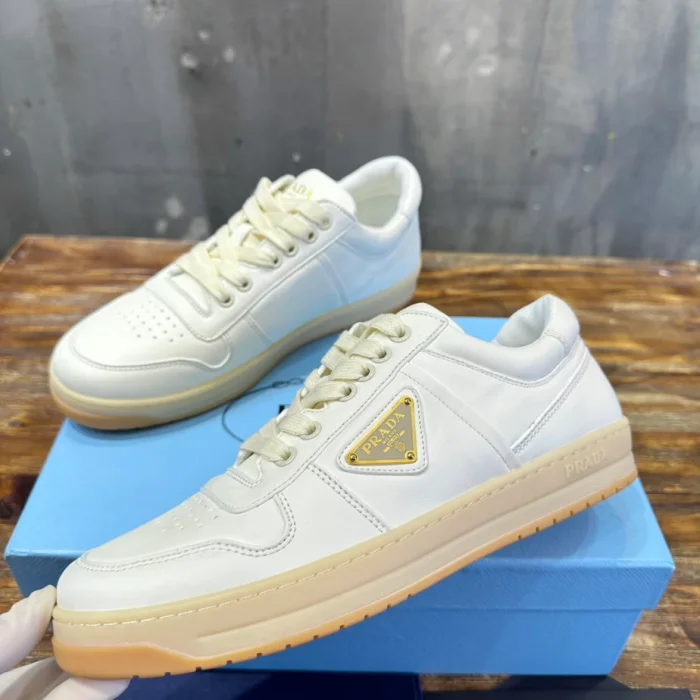 PR@DA@ DOWNTOWN NAPPA LEATHER SNEAKERS   PRD030
