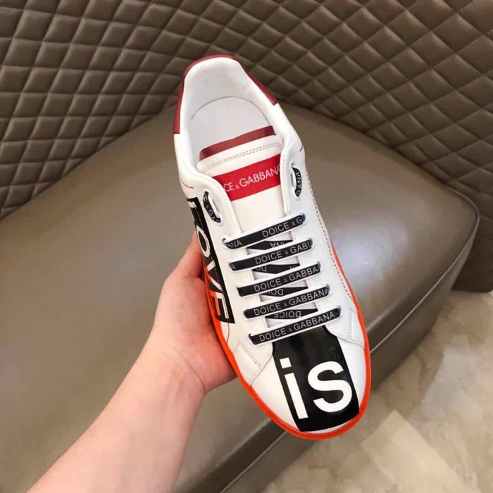 DOLCE    G@BB@N@ PORTOFINO MELT SNEAKERS IN PRINTED NAPPA CALFSKIN   DG16