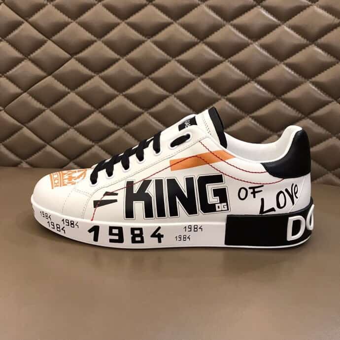 DOLCE    G@BB@N@ PORTOFINO SNEAKERS IN PRINTED NAPPA CALFSKIN   DG12
