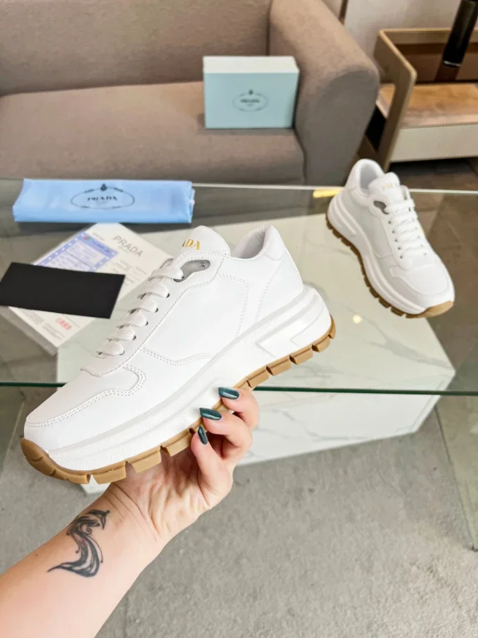 PRAX 01 DELAV SUEDE AND RE-NYLON SNEAKERS   PRD049