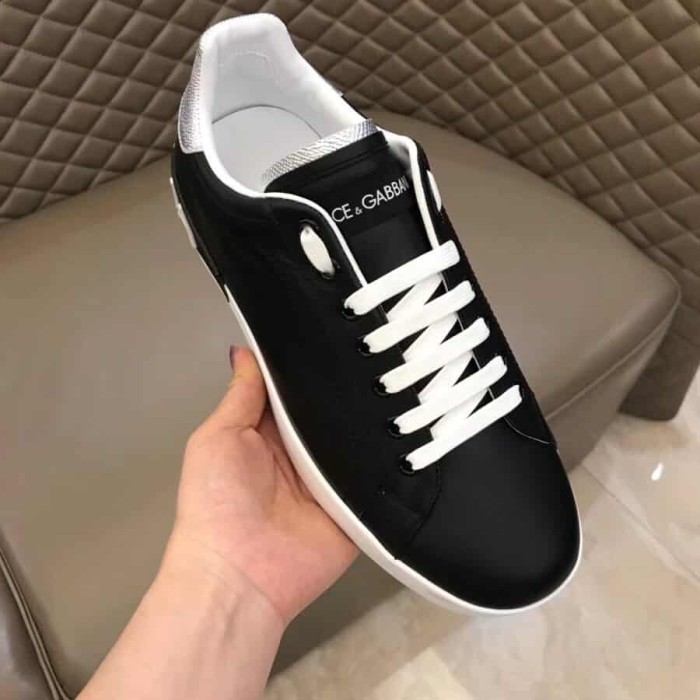 DOLCE    G@BB@N@ CALFSKIN NAPPA PORTOFINO SNEAKERS   DG25
