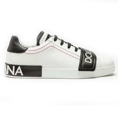 DOLCE    G@BB@N@ UNISEX SHOES PORTOFINO SNEAKERS IN NAPPA CALFSKIN   DG24