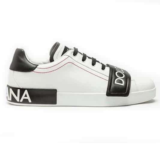 DOLCE    G@BB@N@ UNISEX SHOES PORTOFINO SNEAKERS IN NAPPA CALFSKIN   DG24