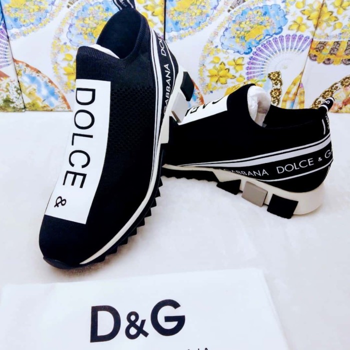 DOLCE    G@BB@N@ STRETCH MESH SORRENTO SNEAKERS WITH LOGO   DG46