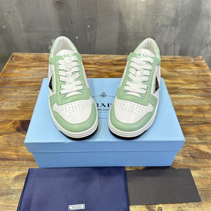 PR@DA@ DOWNTOWN LEATHER SNEAKERS   PRD088