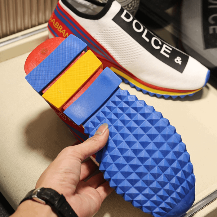 DOLCE    G@BB@N@ STRETCH MESH SORRENTO SNEAKERS WITH LOGO   DG45